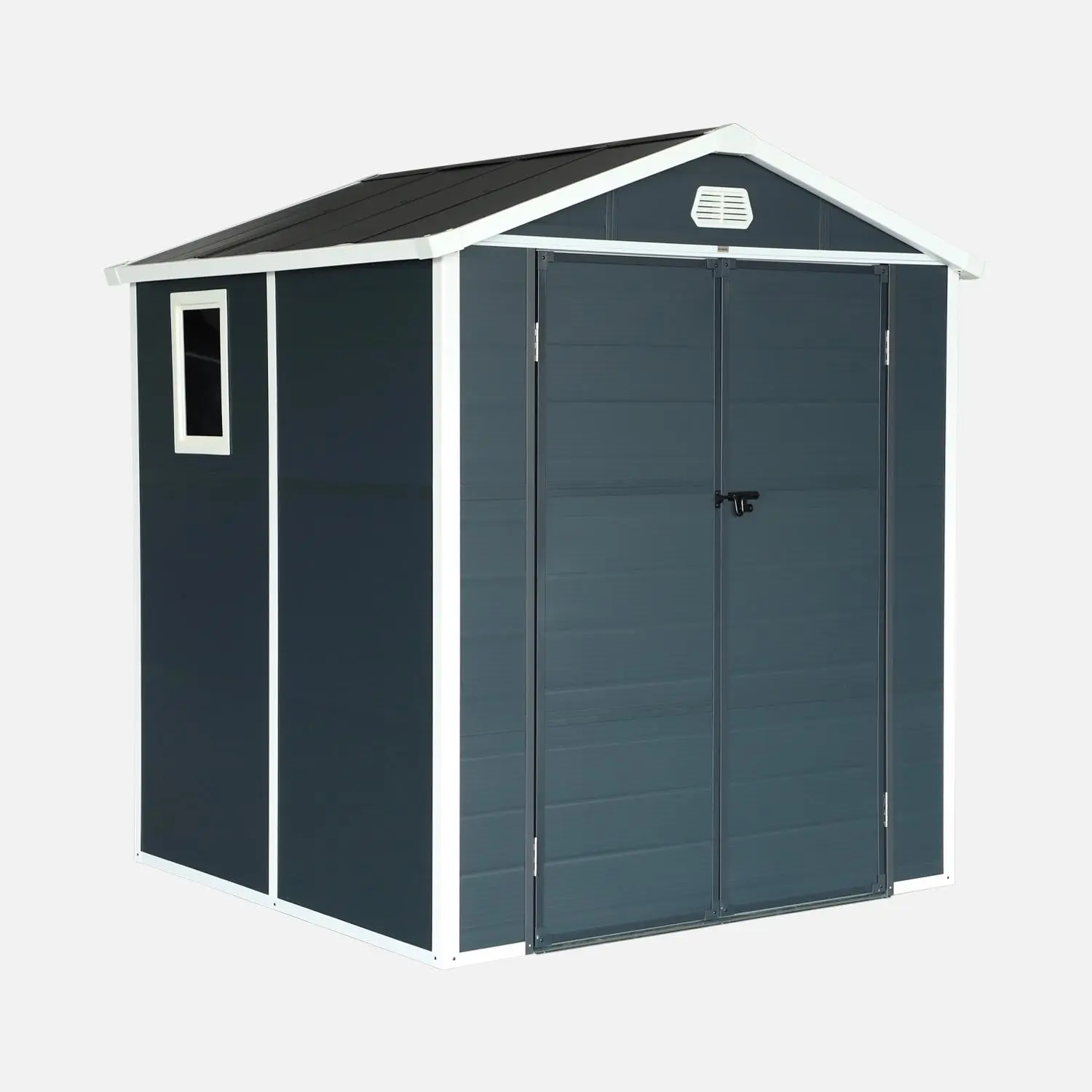 Abri de jardin en plastique, structure en aluminium 3,65m²